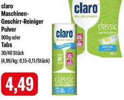 Feneberg claro Maschinen Geschirr-Reiniger Pulver oder Tabs Angebot