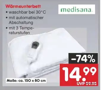 Netto Marken-Discount medisana Wärmeunterbett Angebot