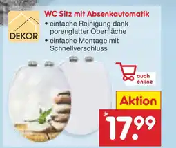 Netto Marken-Discount DEKOR WC Sitz mit Absenkautomatik Angebot