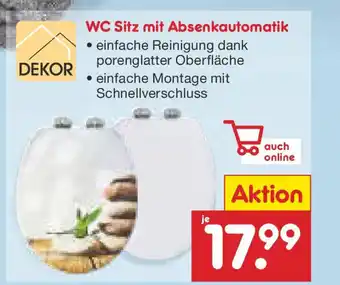 Netto Marken-Discount DEKOR WC Sitz mit Absenkautomatik Angebot