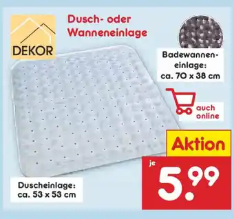 Netto Marken-Discount DEKOR Dusch- oder Wanneneinlage Angebot