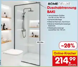 Netto Marken-Discount HOME DELUXE Duschabtrennung BAKI Angebot