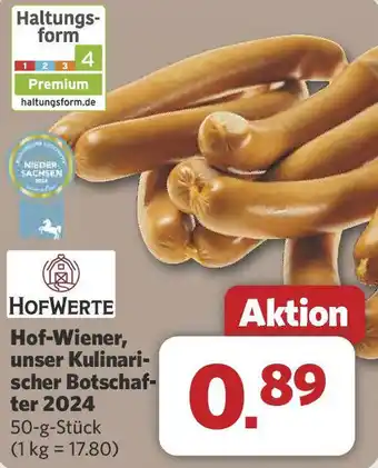 Combi Hof-Wiener, unser Kulinarischer Botschafter 2024 Angebot