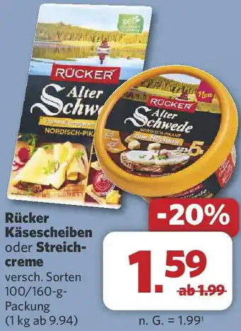 Combi Rücker Käsescheiben oder Streichcreme Angebot