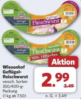 Combi Wiesenhof Geflügelfleischwurst Angebot