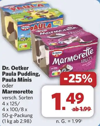 Combi Dr. Oetker Paula Pudding, Paula Minis oder Marmorette Angebot