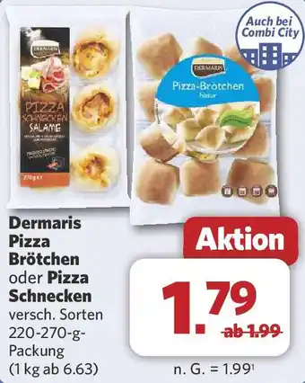 Combi Dermaris Pizza Brötchen oder Pizza Schnecken Angebot