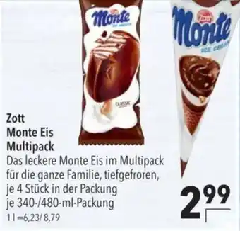 CITTI Markt Zott Monte Eis Multipack Angebot