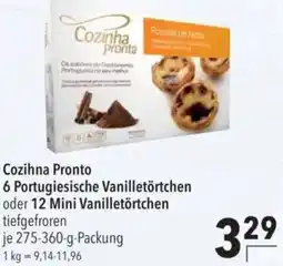 CITTI Markt Cozihna Pronto 6 Portugiesische Vanilletörtchen oder 12 Mini Vanilletörtchen Angebot