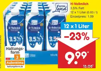 Netto Marken-Discount GUTES Land H-Vollmilch Angebot