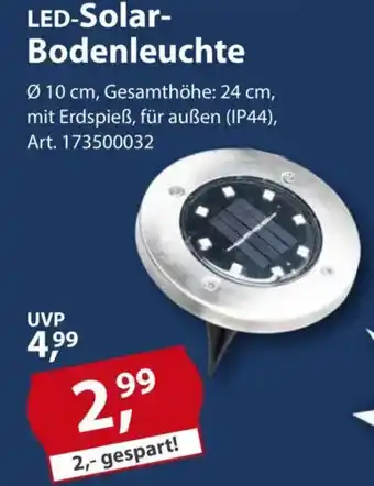 Sonderpreis Baumarkt LED-Solar- Bodenleuchte Angebot