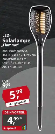 Sonderpreis Baumarkt LED- Solarlampe ,,Flamme" Angebot