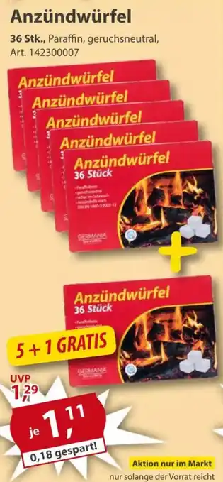 Sonderpreis Baumarkt Anzündwürfel Angebot