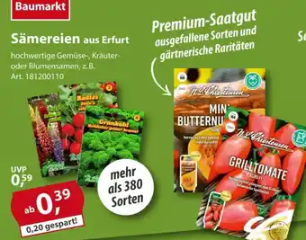 Sonderpreis Baumarkt Sämereien aus Erfurt Angebot