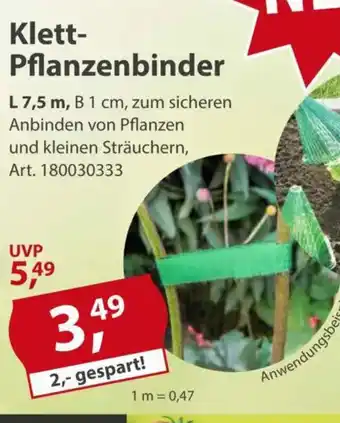 Sonderpreis Baumarkt Klett- Pflanzenbinder Angebot