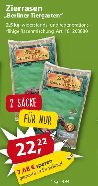 Sonderpreis Baumarkt Zierrasen ,,Berliner Tiergarten" Angebot