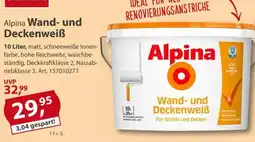 Sonderpreis Baumarkt Alpina Wand- und Deckenweiß Angebot