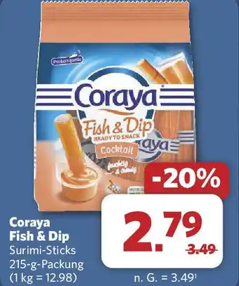 Combi Coraya Fish & Dip Surimi-Sticks Angebot