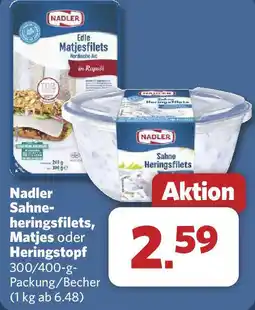 Combi Nadler Sahne- heringsfilets, Matjes oder Heringstopf Angebot