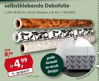 Sonderpreis Baumarkt selbstklebende Dekofolie Angebot