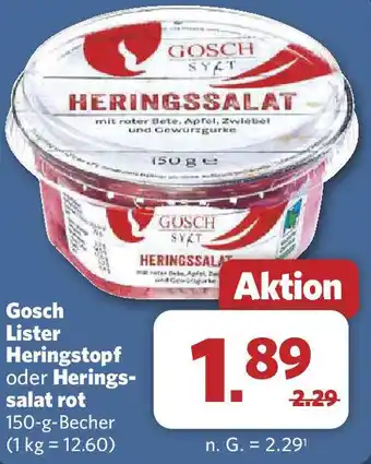 Combi Gosch Lister Heringstopf oder Herings- salat rot Angebot