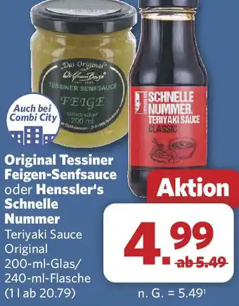 Combi Original Tessiner Feigen-Senfsauce oder Henssler's Schnelle Nummer Angebot