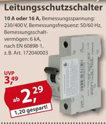 Sonderpreis Baumarkt Leitungsschutzschalter Angebot