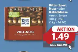 Combi Ritter Sport Nuss- oder Kakaoklasse Angebot