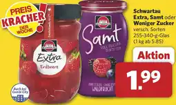 Combi Schwartau Extra, Samt oder Weniger Zucker Angebot