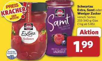 Combi Schwartau Extra, Samt oder Weniger Zucker Angebot