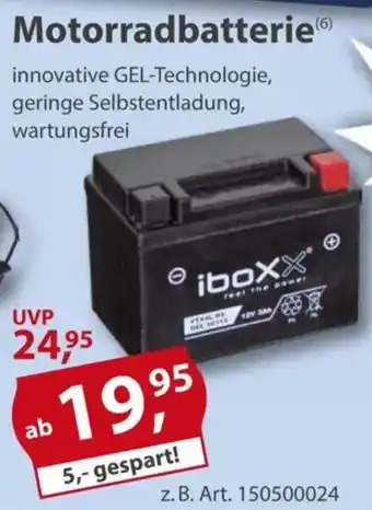 Sonderpreis Baumarkt Motorradbatterie Angebot