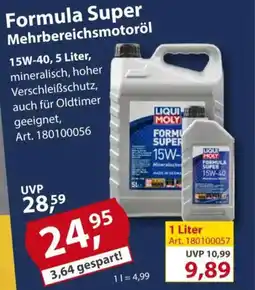 Sonderpreis Baumarkt LIQUI MOLY Formula Super Mehrbereichsmotoröl Angebot