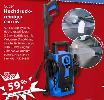 Sonderpreis Baumarkt Güde Hochdruckreiniger GHD 105 Angebot