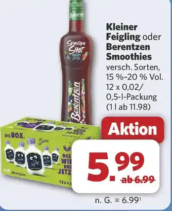 Combi Kleiner Feigling oder Berentzen Smoothies Angebot