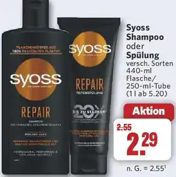 Combi Syoss Shampoo oder Spülung Angebot