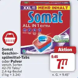 Combi Somat Geschirr- spülmittel-Tabs oder Pulver Angebot