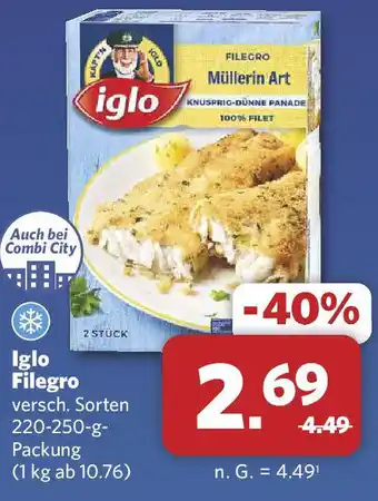 Combi Iglo Filegro Angebot