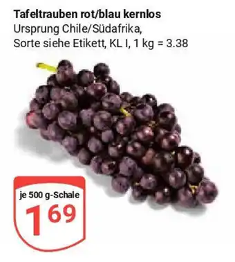 Globus Tafeltrauben rot/blau kernlos Angebot