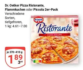 Globus Dr. Oetker Pizza Ristorante, Flammkuchen oder Piccola 2er-Pack Angebot