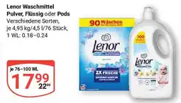 Globus Lenor Waschmittel Pulver, Flüssig oder Pods Angebot