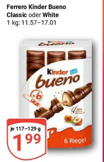 Globus Ferrero Kinder Bueno Classic oder White Angebot