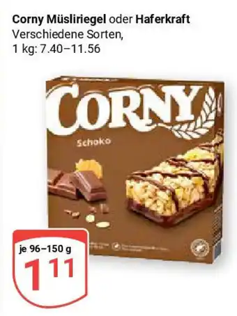 Globus Corny Müsliriegel oder Haferkraft Angebot