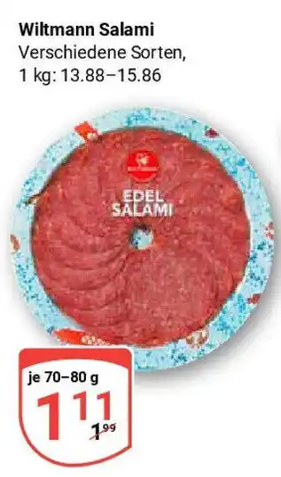 Globus Wiltmann Salami Angebot