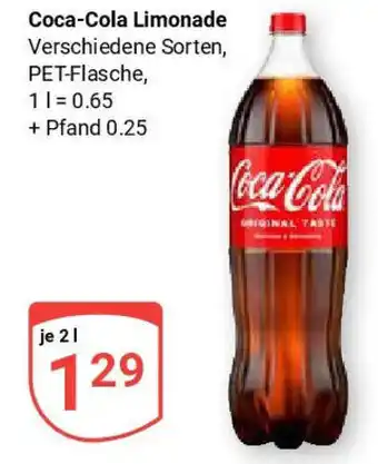 Globus Coca-Cola Limonade Angebot