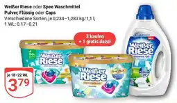 Globus Weißer Riese oder Spee Waschmittel Pulver, Flüssig oder Caps Angebot