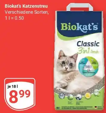Globus Biokat's Katzenstreu Angebot