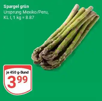 Globus Spargel grün Angebot