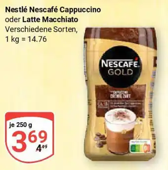 Globus Nestlé Nescafé Cappuccino oder Latte Macchiato Angebot