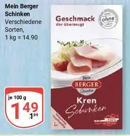 Globus Mein Berger Schinken Angebot