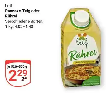 Globus Leif Pancake-Teig oder Rührei Angebot